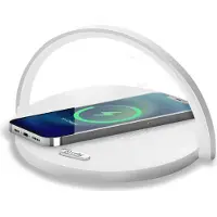 Celly WLLIGHTCIRCLEWH Ladegerät für Mobilgeräte Digitalkamera, Gaming Controls, Kopfhörer, Handy, Powerbank, Smartphone, Smartwatch, Tablet, Uhr, Wearables Weiß AC Kabelloses Aufladen Drinnen