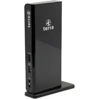 Terra AG TERRA MOBILE Dockingstation 732 USB-A/C Dual Display inkl.5V/4A Netzteil, USB-A/C Kabel zu Notebooks