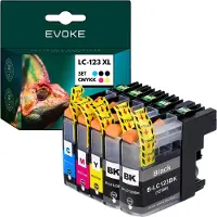 Evoke Patronen für Brother LC 123 XL LC123 ️️ DCP J132W J152W J552DW J752DW ️
