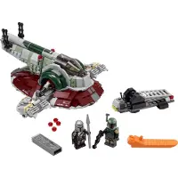 LEGO 75312 Star Wars Boba Fetts Starship, Weltraum-Spielzeug für Kinder ab 9 Jahren, Raumschiff-Modell aus The Mandalorian mit 2 Minifiguren, Geschenk für Kinder, Junge und Mädchen