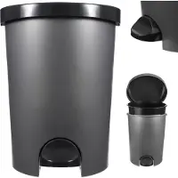 Kadax Curver Kosz Z Pedałem 15L /Srebrny/ Grafitowy