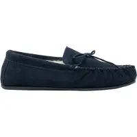 Mokkers Herren Oliver Hausschuhe mit Woll-Innenmaterial DF1117 (44 EU) (Marineblau)