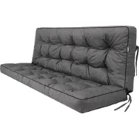 Stanis³aw Jurga Pillowprim "Pola" Sitzpolster für Hollywoodschaukel – 120x110cm – wetterfest & bequem, graphit