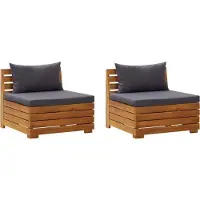 Syfax 2-Sitzer-Gartensofa mit Kissen Massivholz Akazie