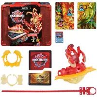 Bakugan 3.0 Baku-Tin mit Special Attack Mantid, Metall-Aufbewahrungsbox mit individuell zusammenstellbarer Actionfigur und Sammelkarten, Spielset, 6 Jahr(e)