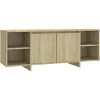 Syfax TV-Schrank Sonoma-Eiche 130x35x50 cm Holzwerkstoff