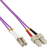 InLine LWL Duplex Kabel, LC/SC, 50/125µm, OM4, 20m, 20 m, OM4, 2x LC, 2x SC