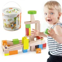 Vigatoys Viga Toys - Holzkugelbahn Kulodron 49 Elemente von Viga