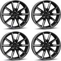 BORBET 4 Felgen LX18 8.0x18 ET48 5x114.3 SWMSIL für Suzuki Kizashi S-Cross Swift SX4 Vitara 5x114.3 SWMSIL für Suzuki Kizashi S-Cross Swift
