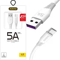 Dudao L2T, 2 m, USB A, USB C, USB 2.0, Weiß