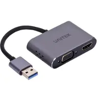UNITEK V1304A, 0,15 m, USB Typ-A, HDMI + VGA (D-Sub), Männlich, Weiblich, Gerade