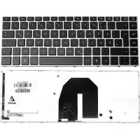T-ProTek DE - Schwarz Tastatur, Silber Rahmen mit Beleuchtung kompatibel für HP P/N: 653171-041