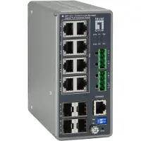 Level One EFB IGP-1271 12-Port L3 Lite Managed Gigabit PoE Ind. Switch 8 PoE Outputs,240W, 4x SFP IGP1271