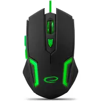 Esperanza MX205 Fighter, rechts, Optisch, USB Typ-A, 2400 DPI, Schwarz, Grün