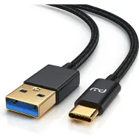 Primewire USB-C 3.1 Kabel, USB Typ C zu Typ A, Datenkabel, Ladekabel, Nylonmantel, bidirektional, Geschirmt - 0,5m