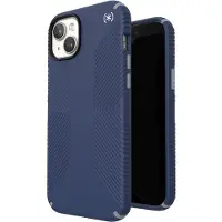 Speck Presidio2 Grip Magsafe - Etui iPhone 15 Plus / iPhone 14 Plus (Küstenblau / Staubgrau / Weiß)