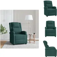 vidaXL Relaxsessel Dunkelgrün Stoff - Sessel