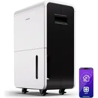 Klarstein DryFy Grand Smart 70L Luftentfeuchter - 70L/Tag, WiFi App Steuerung, 8L Tank, 24h Timer, Automatische Entfeuchtung, Elektrischer Entfeuchter für Räume 60-90m², Weiß