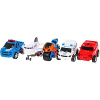 Ramiz Set mit 5 motorisierten Fahrzeugen für Kinder ab 3 Jahren. Autos, Motorrad, Flugzeug