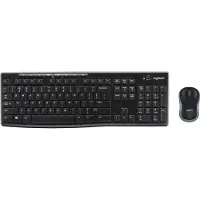 Logitech MK270, Volle Größe (100%), Kabellos, RF Wireless, AZERTY, Schwarz, Maus enthalten