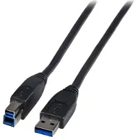 Efbe-Schott -Elektronik USB-Verbindungskabel A-B 3,0m USB 3.0 schwarz K5236.3