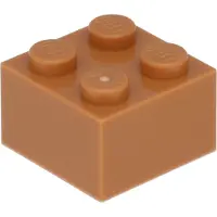 LEGO 2x2 Stein 3003 - 100 Stück Mittleres Nougat