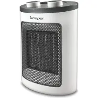 Beper RI.080, Elektrischer Raumheizlüfter, Keramik, Drinnen, Tisch/Bank, Flur, Tisch, Fenster, Schwarz, Silber, Acrylnitril-Butadien-Styrol (ABS)