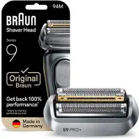 Braun Elektrorasierkopf Ersatzteil, 94M Silber, kompatibel mit Series 9 Pro und