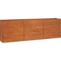 Syfax Hochbeet Rostig 240x40x77 cm Cortenstahl