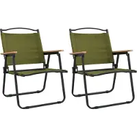 Syfax Campingstühle 2 Stk. Grün 54x55x78 cm Oxford-Gewebe