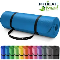 Tresko Yogamatte Fitnessmatte Gymnastikmatte Pilates 185x60x1,5cm Blau