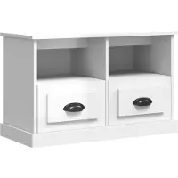 Syfax TV-Schrank Hochglanz-Weiß 80x35x50 cm Holzwerkstoff