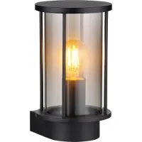 Globo Außenwandleuchte Gracey, schwarz, Edelstahl, IP54, E27