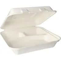 Papstar 82227, Schüssel, Quadratisch, Zuckerrohr, Weiß, Einfarbig, 25 Stück(e)