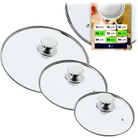 Kadax Glasdeckel-Deckelset 20/24/28 cm