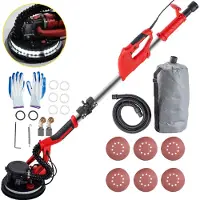 OEM Exzenterschleifer 225 mm, Schleifmaschine Werkzeug 750W, Schleifmaschine mit Streifenweise Vakuumbeutel, Handschuhe, Schutzbrille