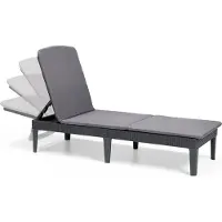 Allibert by KETER Allibert sunlounger Liege Jaipur inkl. Auflage, Farbe Graphit/Grau