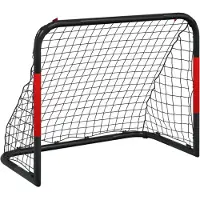 Syfax Fußballtor mit Netz Rot und Schwarz 90x48x71 cm Stahl