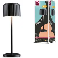 Paulmann LED-Solar-Tischlampe Else, schwarz, IP44 dim