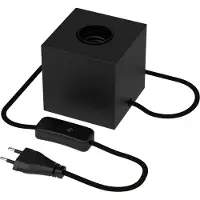 Calex Tischlampe eckig, E27, Schwarz, Ohne Leuchtmittel