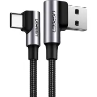 UGREEN Winkel USB-C Kabel Quick Charge 3.0 2m Grau