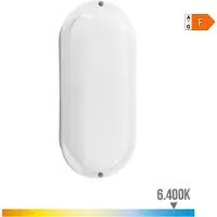 EDM Wandleuchte EDM 32449 Weiß Kunststoff F 18 W 120 W 1820 Lm Bewegungsmelder Lichtsensor Oval (6400 K)