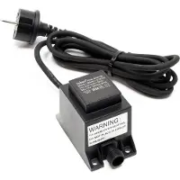 SunSun Netzteil JBA48V-12-1670U 12 V 1670 mA, 2-poliger Netzadapter mit Niedervolt-Stecksystem, Transformator IP68 für Teichbeleuchtung und Garten