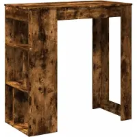 Syfax Bartisch mit Regal Räuchereiche 102x50x103,5 cm Holzwerkstoff