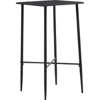 Syfax Bartisch Schwarz 60 x 60 x 111 cm MDF