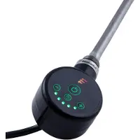 Sanotechnik Heizkörperheizung 300W Schwarz, Temperaturregelung, Zeitschaltuhr, IP44, 1/2 Zoll Anschluss