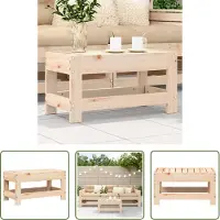 The Living Store Gartenhocker 62x30x32 cm Massivholz Kiefer