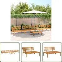 The Living Store 5-tlg. Garten-Sofagarnitur aus Paletten Massivholz Akazie
