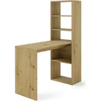 Homlando Schreibtisch mit Regalen HARMONY 120 cm ARTISAN EICHE- Schreibtischregale Bücherregal - Computertisch Arbeitstisch - Home Office