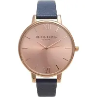 Olivia Burton Uhren Damenuhr Big Dial Navy & Rose Gold OB13BD13B